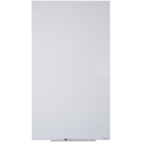 Quartet InvisaMount Vertical Glass Dry-Erase Board - 28x50 - 50" (1270 mm) Width x 28" (711.20 mm) Height - White Glass Surface - Rectangle - Vertical - Magnetic - 1 Each