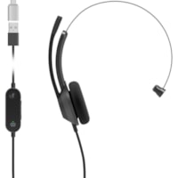 Cisco Headset 321 Wired Single On-Ear Carbon Black USB-A - Stereo - USB Type A - Wired - 32 Ohm - 50 Hz to 18 kHz - On-ear - Binaural - Supra-aural - 7.5 ft Cable - Uni-directional, Noise Cancelling Microphone - Carbon Black