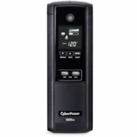 CyberPower Intelligent LCD BRG1500AVRLD2 1500VA Mini-tower UPS - Mini-tower - AVR - 8 Hour Recharge - 2 Minute Stand-by - 120 V AC Input - 120 V AC Output - Serial Port - 12 x NEMA 5-15R Receptacle(s) - 6 x Battery/Surge Outlet