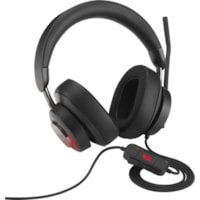 Kensington H2000 USB-C Over-Ear Headset - Stereo - USB Type C - Wired - 32 Ohm - 20 Hz to 20 kHz - Over-the-ear - Binaural - Ear-cup - 6 ft (1.83 m) Cable - Omni-directional, Uni-directional Microphone - Noise Canceling - Black