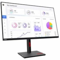 Lenovo ThinkVision T32p-30 32" (812.80 mm) Class 4K UHD LED Monitor - 16:9 - Raven Black - 31.5" (800.10 mm) Viewable - In-plane Switching (IPS) Technology - WLED Backlight - 3840 x 2160 - 1.07 Billion Colors - 350 cd/m² - 4 ms - HDMI - DisplayPort - KVM Switch, USB Hub