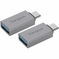 Targus USB-C to USB-A Adapter 2-pack - 2 Pack - 2 x USB 3.2 (Gen 1) Type A - Female - 2 x USB 3.2 (Gen 1) Type C - Male - Silver