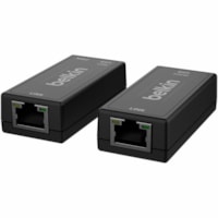 Extenseur vidéo émetteur/récepteur - Filaire Belkin - 328.08 pi (100000 mm) Gamme - 2 x Réseasu (RJ-45) - 2 x USB - 4K - 3840 x 2160 - Paire torsadée - Catégorie 6 - Ordinateur de bureau, Serveur, Souris, Clavier