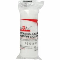 First Aid Central Conforming Gauze Roll, 10.2cm x 4.5m (4" x 5yd) - 4" (101.60 mm) Width x 15 ft (4572 mm) Length - White - Cotton - 1 Each