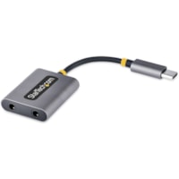 Adaptateur audio - 1 emballage StarTech.com - 1 emballage - Aluminium Connecteur - Noir, Gris