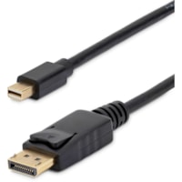 StarTech.com 6ft Mini DisplayPort to DisplayPort 1.2 Cable, 10 Pack, 4K x 2K mDP to DisplayPort Adapter Cable, Mini DP to DP Cord - 10 pack 6ft Mini-DP to DisplayPort v1.2 cable; 4Kx2K(3840x2400 60Hz)/21.6 Gbps bandwidth/HBR2/8Ch Audio/MST - Durable PVC strain relief; Latching connectors - For offic