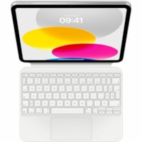 Apple Magic Keyboard/Cover Case (Folio) for 10.9" (276.86 mm) Apple iPad (10th Generation) Tablet - White - 1