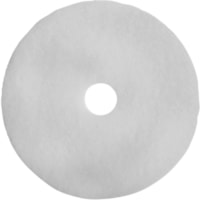 Globe White Super Polish Floor Pads - 20" - 5/Pack - Round x 20" (508 mm) Diameter - Floor, Polishing350 rpm Speed Supported - Scratch Remover, Non-abrasive, Scuff Mark Remover - White