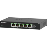 Commutateur Ethernet MS305 5 Ports - 2.5 Gigabit Ethernet - 2.5GBase-T Netgear - 5 Ports - 2.5 Gigabit Ethernet - 2.5GBase-T - 2 Couche supportée - 9,24 W Consommation d'énergie - Paire torsadée - Bureau, Fixation au mur, Boîtier noir - 3 Année Garantie limitée