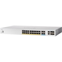 Cisco 350 CBS350-24P-4X Ethernet Switch - 24 Ports - Manageable - Gigabit Ethernet, 10 Gigabit Ethernet - 1000Base-T, 10GBase-X - Refurbished - 3 Layer Supported - Modular - 34.53 W Power Consumption - 195 W PoE Budget - Optical Fiber, Twisted Pair - PoE Ports - Rack-mountable - Lifetime Limited War