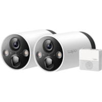 Tapo Smart Wire-Free Security Camera System, 2-Camera System - Caméra de surveillance, Base - 2560 x 1440 Camera Resolution - 2K Enregistrement - Alexa, Google Assistant Pris en charge