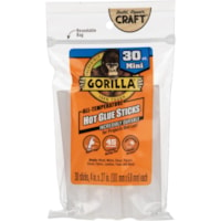 Gorilla Glue Mini Hot Glue Sticks - 30 / Pack - Clear