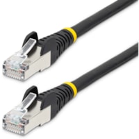 StarTech.com 6ft CAT6a Ethernet Cable, Black Low Smoke Zero Halogen (LSZH) 10 GbE 100W PoE S/FTP Snagless RJ-45 Network Patch Cord - 6ft Black Low Smoke Zero Halogen (LSZH) Shielded CAT6A Ethernet Cable - 10GbE Multi Gigabit 1/2.5/5/10Gbps - 100W PoE++ - 27 AWG 100% Copper Stranded Wire - Snagless 4