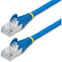 StarTech.com 10ft CAT6a Ethernet Cable, Blue Low Smoke Zero Halogen (LSZH) 10 GbE 100W PoE S/FTP Snagless RJ-45 Network Patch Cord - 10ft Blue Low Smoke Zero Halogen (LSZH) Shielded CAT6A Ethernet Cable - 10GbE Multi Gigabit 1/2.5/5/10Gbps - 100W PoE++ - 27 AWG 100% Copper Stranded Wire - Snagless 4