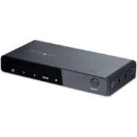 StarTech.com 2-Port 8K HDMI Switch, HDMI 2.1 Switcher 4K 120Hz/8K 60Hz UHD, HDR10+, HDMI Switch 2 In 1 Out, Auto/Manual Source Switching - 2-port 8K HDMI 2.1 Switch connects 2x HDMI sources to an HDMI display of up to 8K 60Hz/4K 120Hz with HDR10+ - Automatic or manual switching - Mounting kit/rubber