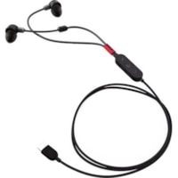 Oreillette Go Filaire Intra-auriculaire Stéréo - Noir de Tonnerre Lenovo - Stéréo - USB 2.0 type C - Filaire - 32 Ohm - 50 Hz à 10 kHz - Intra-auriculaire - Binaural - Intra-auriculaires - 3,9 pi (1,20 m) Câble - Élimination du bruit Microphone - Noir de Tonner