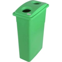 Globe Waste Container - 23 gal (87064.47 mL) Capacity - Rectangular - Handle - 30" (762 mm) Height x 20" (508 mm) Width x 10.8" (273.81 mm) Depth - Green - 4 Pack