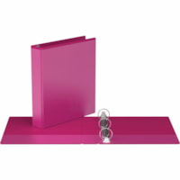 Davis Easyview Premium Round Ring Binder 1-1/2" Pink - 1 1/2" (38.10 mm) Binder Capacity - Letter - 8 1/2" (215.90 mm) x 11" (279.40 mm) Sheet Size - 275 Sheet Capacity - 1.50" (38.10 mm) Ring - Fastener(s): 3 x Round Ring - Pocket(s): 2, Inside Front & Back - Polypropylene, Metal - Pink - Recycled 