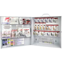 First Aid Central® SmartCompliance® First Aid Cabinets - 30 x Piece(s) For 50 x Individual(s) - 16.50" (419.10 mm) Height x 15.75" (400.05 mm) Width x 5.50" (139.70 mm) Depth - Metal Case - 1 Each