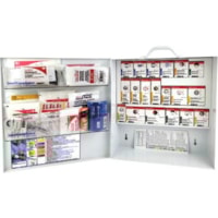 First Aid Central® SmartCompliance® First Aid Cabinets - 34 x Piece(s) For 25 x Individual(s) - 16.50" (419.10 mm) Height x 15.75" (400.05 mm) Width x 5.50" (139.70 mm) Depth - Metal Case - 1 Each