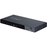 StarTech.com 4-Port 8K HDMI Switch, HDMI 2.1 Switcher 4K 120Hz HDR10+, 8K 60Hz UHD, HDMI Switch 4 In 1 Out, Auto/Manual Source Switching - 4-port 8K HDMI 2.1 Switch connects 4x HDMI sources to an HDMI display of up to 8K 60Hz/4K 120Hz with HDR10+ - Automatic or manual switching - Mounting kit/rubber