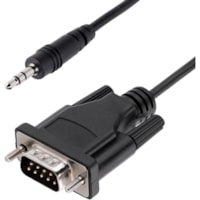 StarTech.com - Câble de transfert de données 9M351MRS232CABLE - 3,3 pi (1 m) Câble de transfert de données pour Projecteur, Digital Signage, Téléviseur, Appareil Audio, Ordinateur - Blindé - Nickel Connecteur plaqué - 28 AWG - Noir - 1