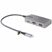 Station d'accueil USB Type C pour Notebook/Tablette/Moniteur - 100 W - Gris - Portable StarTech.com - pour Notebook/Tablette/Moniteur - 100 W - USB Type C - 1 Écrans supportées - 4K @ 60Hz, 8K @ 30Hz - 2 x USB 2.0 - 3 x Ports USB Type-A - USB Type-A - 1 x Ports USB Type-C - Réseasu (RJ