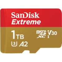 SanDisk Extreme 1 TB Class 3/UHS-I (U3) V30 microSDXC - 190 MB/s Read - 130 MB/s Write