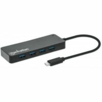 Station d'accueil USB Type C - Noir Manhattan - USB Type C - 7 x Ports USB Type-A - USB Type-A - 1 x Ports USB Type-C - USB Type-C - Noir - Filaire - Windows 7, Windows 8.1, Windows 10, Windows 11, Linux, ChromeOS, macOS