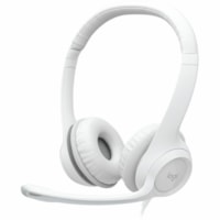 Logitech H390 USB-A Computer Headset - Stereo - USB Type A - Wired - 32 Ohm - 20 Hz to 20 kHz - Over-the-head - Binaural - Circumaural - 6.2 ft Cable - Noise Cancelling, Bi-directional Microphone - Off White