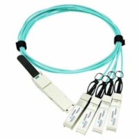 Axiom 40GBASE-AOC QSFP+ to 4 SFP+ Active Optical Cable 7m - 23 ft Fiber Optic Network Cable for Router, Switch, Network Device - First End: 1 x QSFP+ Network - Second End: 4 x SFP+ Network - 40 Gbit/s