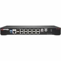 Palo Alto PA-445 Network Security/Firewall Appliance - 8 Port - 10/100/1000Base-T - Gigabit Ethernet - 2.80 Gbit/s Firewall Throughput - 3DES, AES (128-bit), AES (192-bit), AES (256-bit), MD5, SHA-1, SHA-256, SHA-384, SHA-512 - 4 x RJ-45 - 1 Total Expansion Slots - Desktop