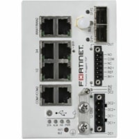 Fortinet FortiGate Rugged FGR-70F Network Security/Firewall Appliance - 6 Port - 10/100/1000Base-T, 1000Base-X - Gigabit Ethernet - 8 Gbit/s Firewall Throughput - AES (256-bit), SHA-256 - 100 VPN - 6 x RJ-45 - 2 Total Expansion Slots - 3 Year FortiCare Premium and FortiGuard Unified Threat Protectio