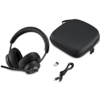 Casque H3000 Sans fil Par dessus l'Oreille, Sur tête Stéréo - Noir Kensington - Google Assistant, Siri - Stéréo - USB Type C - Sans fil - Bluetooth - 98,4 pi (30 m) - 32 Ohm - 20 Hz à 20 kHz - Par dessus l'Oreille, Sur tête - Binaural - Oreillette - Condensateur &#22