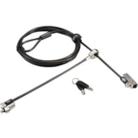 Kensington Slim NanoSaver 2.0 Dual Headed Lock - 5.9 ft (1.80 m) Cable - Keyed Lock - Carbon Steel - For Notebook