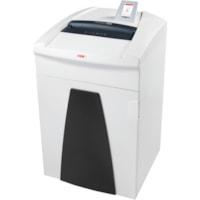 HSM SECURIO P36c L4 Micro-Cut Shredder - Continuous Shredder - Micro Cut - 20 Per Pass - for shredding Credit Card, Paper, Staples, Paper Clip, Store Card, CD, DVD - 0.1" x 0.6" Shred Size - P-4 - 13" Throat - 144.98 L Wastebin Capacity - 1 kW - White