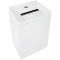 HSM TAA-compliant Cross-cut Shredder - Cross Cut - 7 Per Pass - for shredding Paper - 0" x 0.2" Shred Size - P-6 - 7.92 m/min - 10.5" Throat - 5 Minute Run Time - 30 Minute Cool Down Time - 93.50 L Wastebin Capacity - 670 W - White