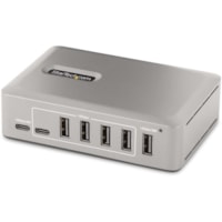 StarTech.com 10-Port USB-C Hub, 8x USB-A + 2x USB-C, Self-Powered w/ 65W Power Supply, USB 3.1 10Gbps Desktop/Laptop USB Hub w/ Charging - 10-Port Multiport USB 3.2 Gen 2 (10Gbps) Type-C expansion hub for laptop/desktops (8x USB-A/2x USB-C) - Self-powered with 65W Power Supply - 2x USB BC 1.2 chargi