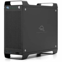 OWC Thunderbay Flex 8 Drive Enclosure Serial ATA, U.2 - Thunderbolt 3 Host Interface Desktop - Black - Hot Swappable Bays - 7 x HDD Supported - 1 x SSD Supported - 8 x Total Bay - 8 x 2.5"/3.5" Bay - 40 Gbit/s Data Transfer Rate - Aluminum