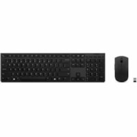 Lenovo Professional Wireless Rechargeable Combo Keyboard and Mouse-French Canadian 445 - USB Type A Scissors Wireless Bluetooth 2.40 GHz Keyboard - French (Canada) - Gray - USB Type A Wireless Bluetooth Mouse - Optical - 4000 dpi - Tilt Wheel - Gray - Symmetrical - Compatible with PC