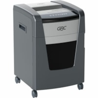 GBC Momentum Paper Shredder, M12-12, Micro-Cut, Anti-Jam, 12 Sheets - Continuous Shredder - Micro Cut - 12 Per Pass - for shredding CD, Credit Card, Junk Mail, Staples, Paper Clip, DVD - 0.1" (1.98 mm) x 0.6" (15.08 mm) Shred Size - 9" (228.60 mm) Throat - 12 gal (45424.94 mL) Wastebin Capacity - Bl