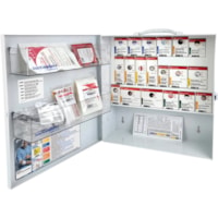 Trousse de premiers soins SmartComplianceFirst Aid Central - 28 xPièce(s) Pour 25 xIndividuel(s) - hauteur de 16,50 po (419,10 mm) x largeur de 15,75 po (400,05 mm) x profondeur de 5,50 po (139,70 mm) - Métal Caisse