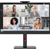 Moniteur LED ThinkVision T27hv-30 27 po Classe Webcam WQHD - 16:9 - Noir corbeau Lenovo - 27 po Visible - Technologie IPS - WLED Rétroéclairage - 2560 x 1440 - 16,7 Millions de Couleurs - 300 cd/m² - 4 ms - 75 Hz Fréquence de rafraîchissement - Hauts-Parleurs - HDMI - Displ