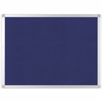 Merangue Ayda Blue Felt Bulletin Board, 24" x 36" - 24" (609.60 mm) Board Height x 36" (914.40 mm) Board Width x 0.50" (12.70 mm) Board Depth - Blue Felt, Fabric Surface - Self-healing, Durable, Resilient - Silver Aluminum Frame - 1 / Unit