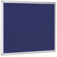 Merangue Ayda Blue Felt Bulletin Board, 36" x 48" - 36" (914.40 mm) Board Height x 48" (1219.20 mm) Board Width x 0.50" (12.70 mm) Board Depth - Blue Felt, Fabric Surface - Self-healing, Durable, Resilient - Silver Aluminum Frame - 1 / Unit