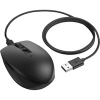 HP 715 Rechargeable Multi-Device Mouse - Wireless - Bluetooth - 2.40 GHz - Rechargeable - Black - USB Type A - 3000 dpi - Tilt Wheel - 6 Programmable Button(s)