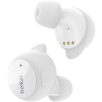 Belkin SOUNDFORM Immerse Noise Cancelling Earbuds - Stereo - True Wireless - Bluetooth - Earbud - Binaural - In-ear - Noise Canceling - White