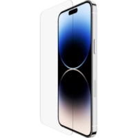 Belkin UltraGlass Treated Screen Protector for iPhone 14 Pro Max Transparent - For OLED iPhone 14 Pro Max - Impact Resistant, Scratch Resistant, Wear Resistant, Tear Resistant, Fingerprint Resistant, Damage Resistant, Drop Resistant, Smudge Resistant, Bump Resistant, Mark Resistant - 9H - Tempered G