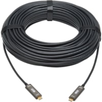 Tripp Lite by Eaton USB-C to USB-C Fiber Active Optical Cable, M/M, Black, 30 m (98 ft.) - 98.4 ft (30 m) Fiber Optic Data Transfer Cable for MacBook, Notebook, HDTV, Monitor, TV, Projector, Home Theater System, Digital Signage, Media Server - First End: 1 x USB Type C - Male - Second End: 1 x USB T