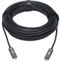 Tripp Lite by Eaton USB 3.2 Gen 2 Fiber Active Optical Cable, M/M, 10 m (33 ft.) - 32.8 ft (10 m) Fiber Optic Data Transfer Cable for Server, Hard Drive, Desktop Computer, Notebook, Server, External Hard Drive, Surveillance Camera - First End: 1 x USB 3.2 (Gen 2) Type C - Male - Second End: 1 x USB 